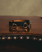 –SPECIAL– “HERMÈS” 10’s Mini dog anneaux triple ring leather bracelet