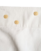 CÉLINE by Phoebe Philo/ Metal Hook Detail Denim Wrap Skirt White