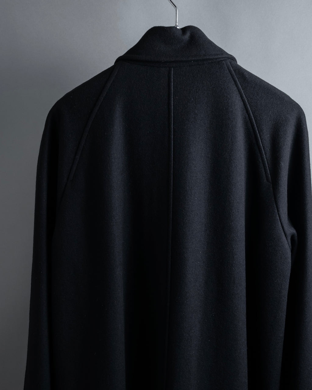 "CELINE" Hedi Slimane period metal buckle design long coat