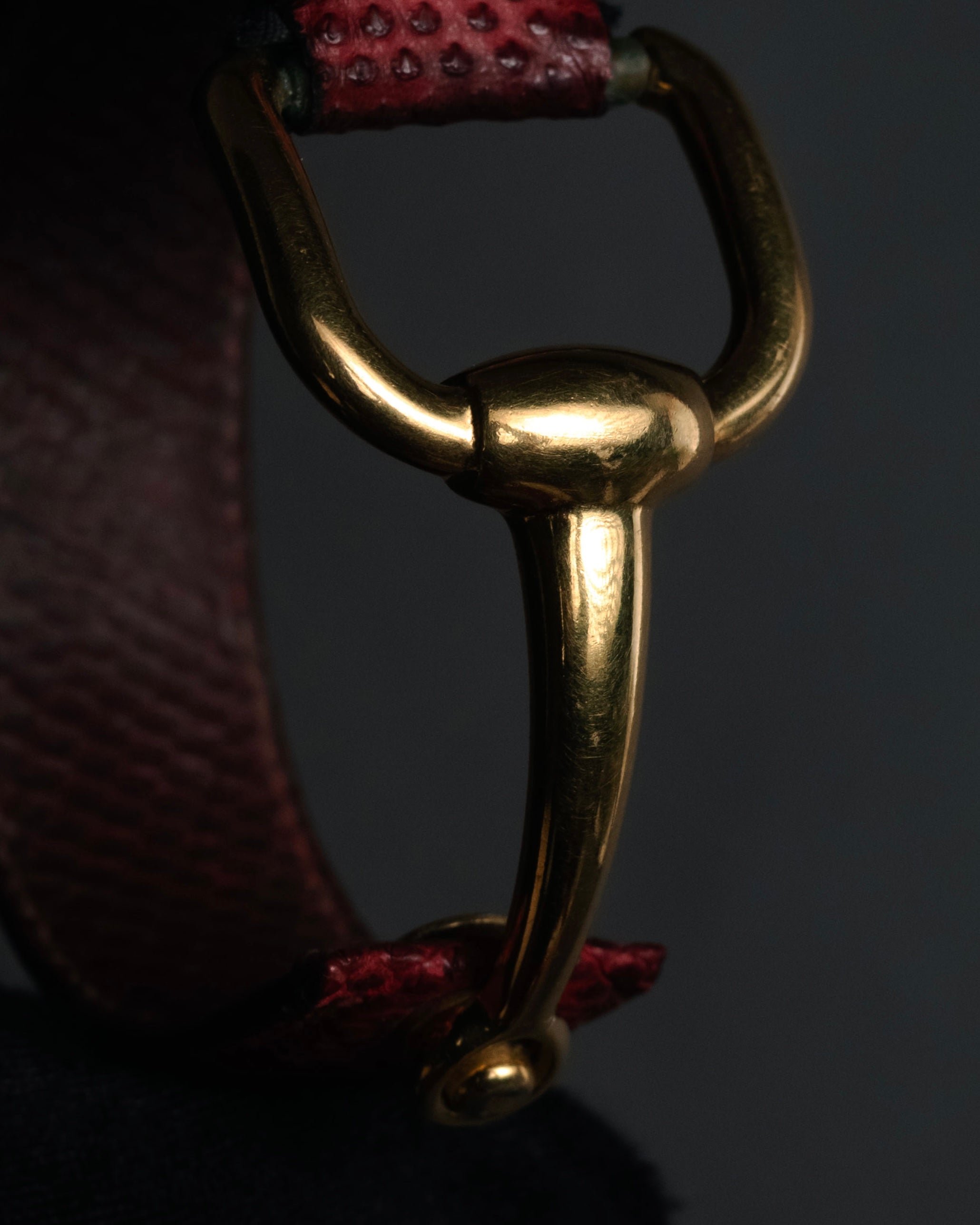 “GUCCI” 90’s-00’s Horsebit lizard leather bangle