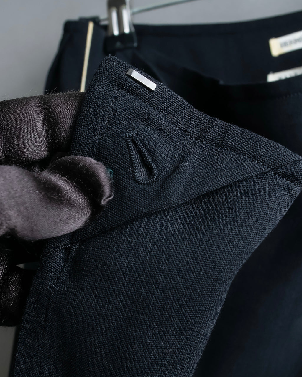 "HERMES" Button detailed flared midi skirt