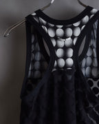 "JEAN PAUL GAULTIER MAILLE FEMME" Layered dot illusion mesh dress