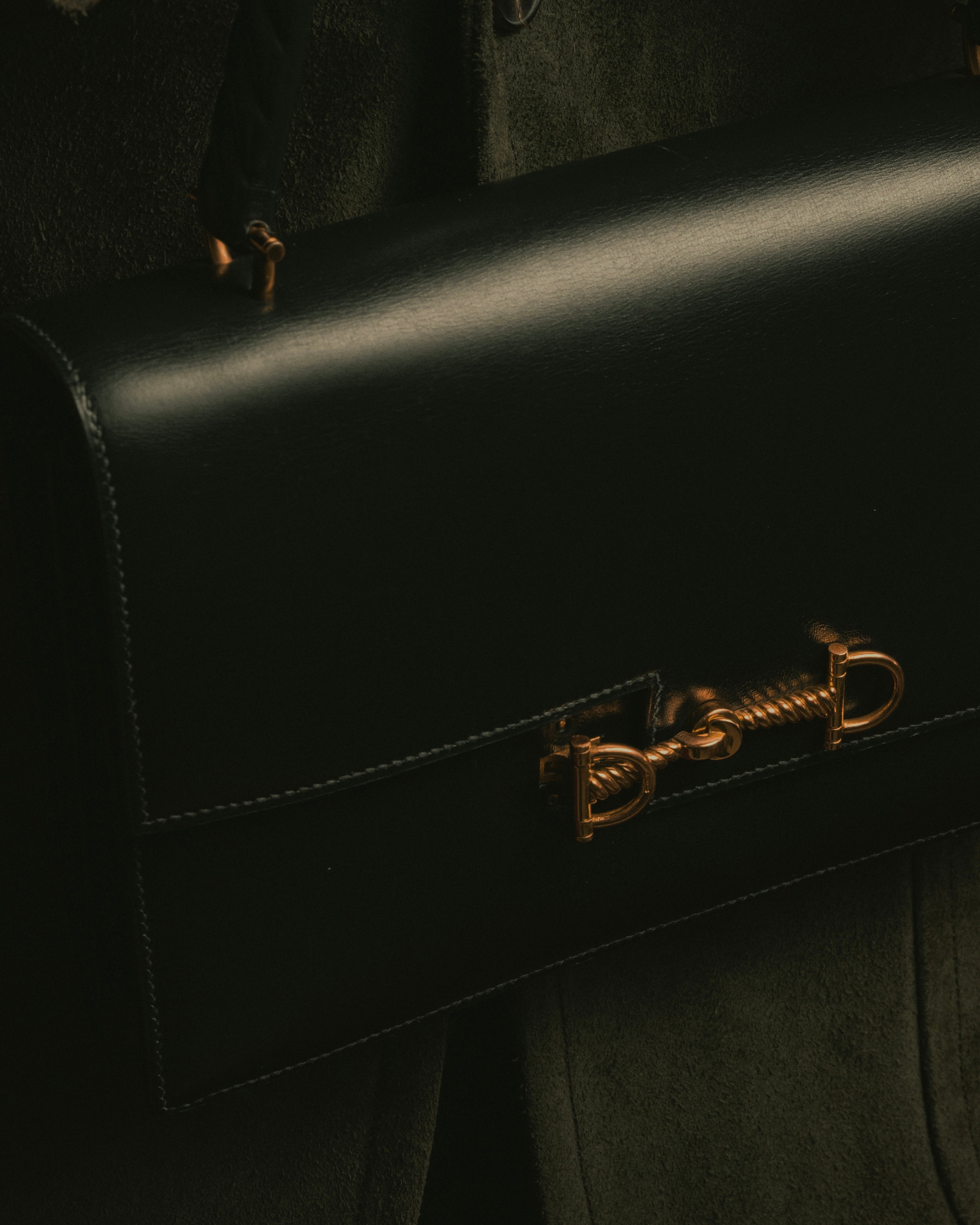 -SPECIAL- "HERMES" 60’s early sandrine box dark blue calf bit bag