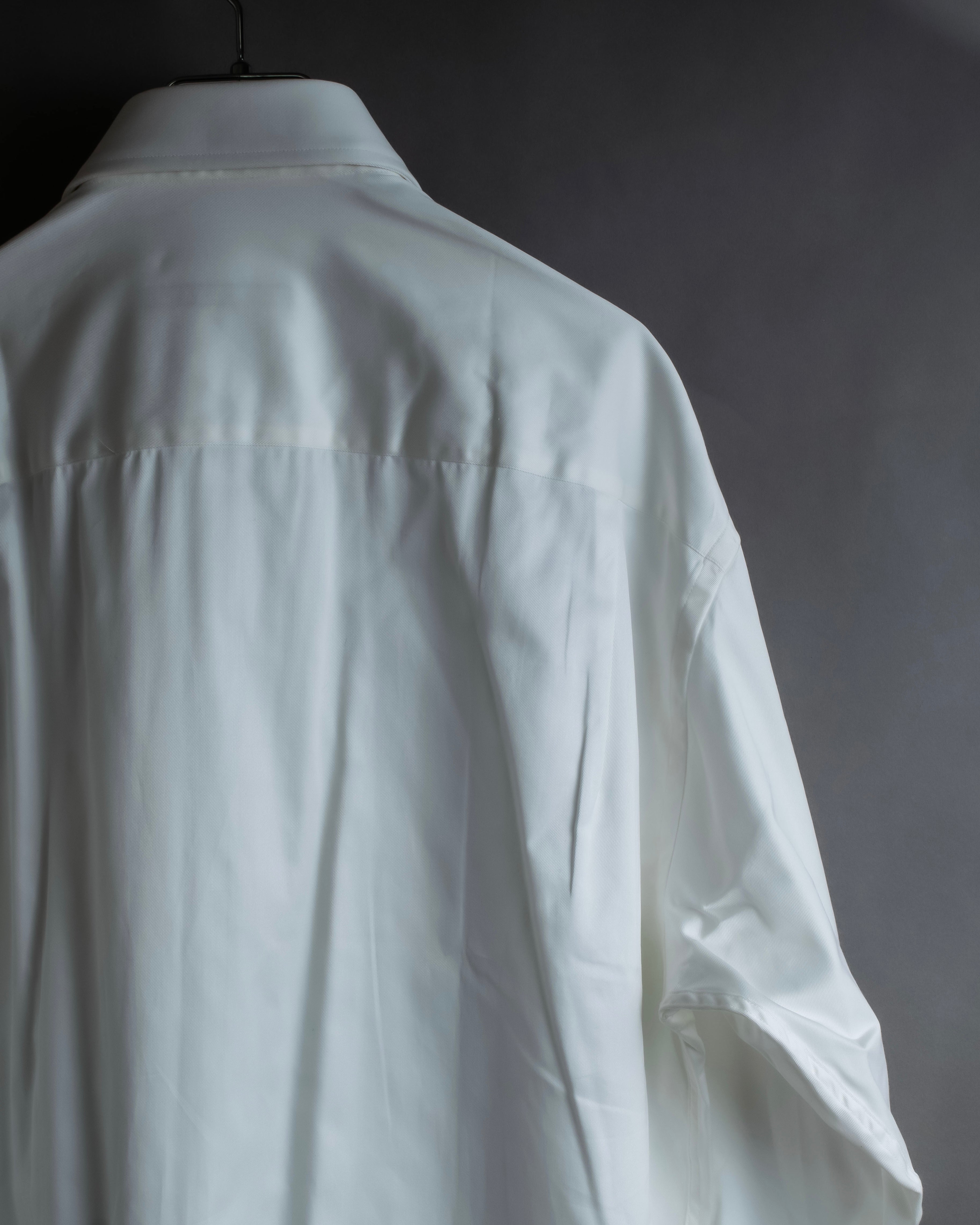 "GUCCI" Slightly glossy cotton white shirt