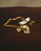 "Christian Dior" 70's-80's Sculptural leaf pendant necklace