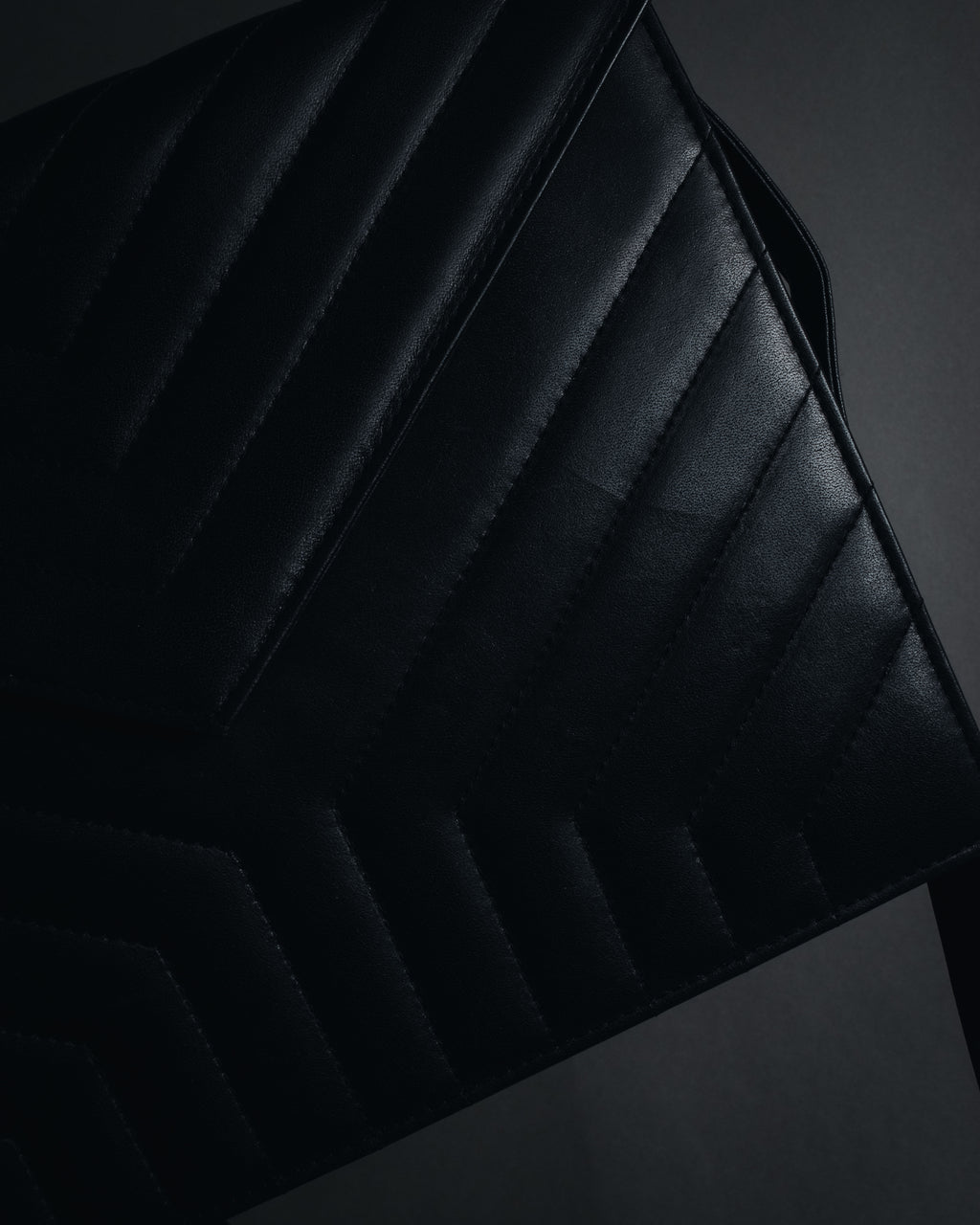 "Yves Saint Laurent" Late 80’s–early 90’s chevron quilted cassandre shoulder bag