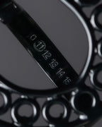 "Maison Martin Margiela" Black lacquered hollow double finger ring