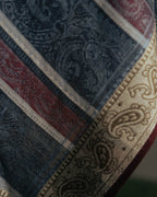 “Yves Saint Laurent” 90’s-00’s Paisley stripe cotton scarf