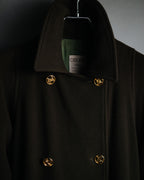 –SPECIAL– "CELINE" 80’s-90’s Triomphe button double breasted long coat