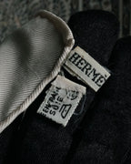 “HERMES” 1995–2005 Paisley botanical silk twill carré scarf