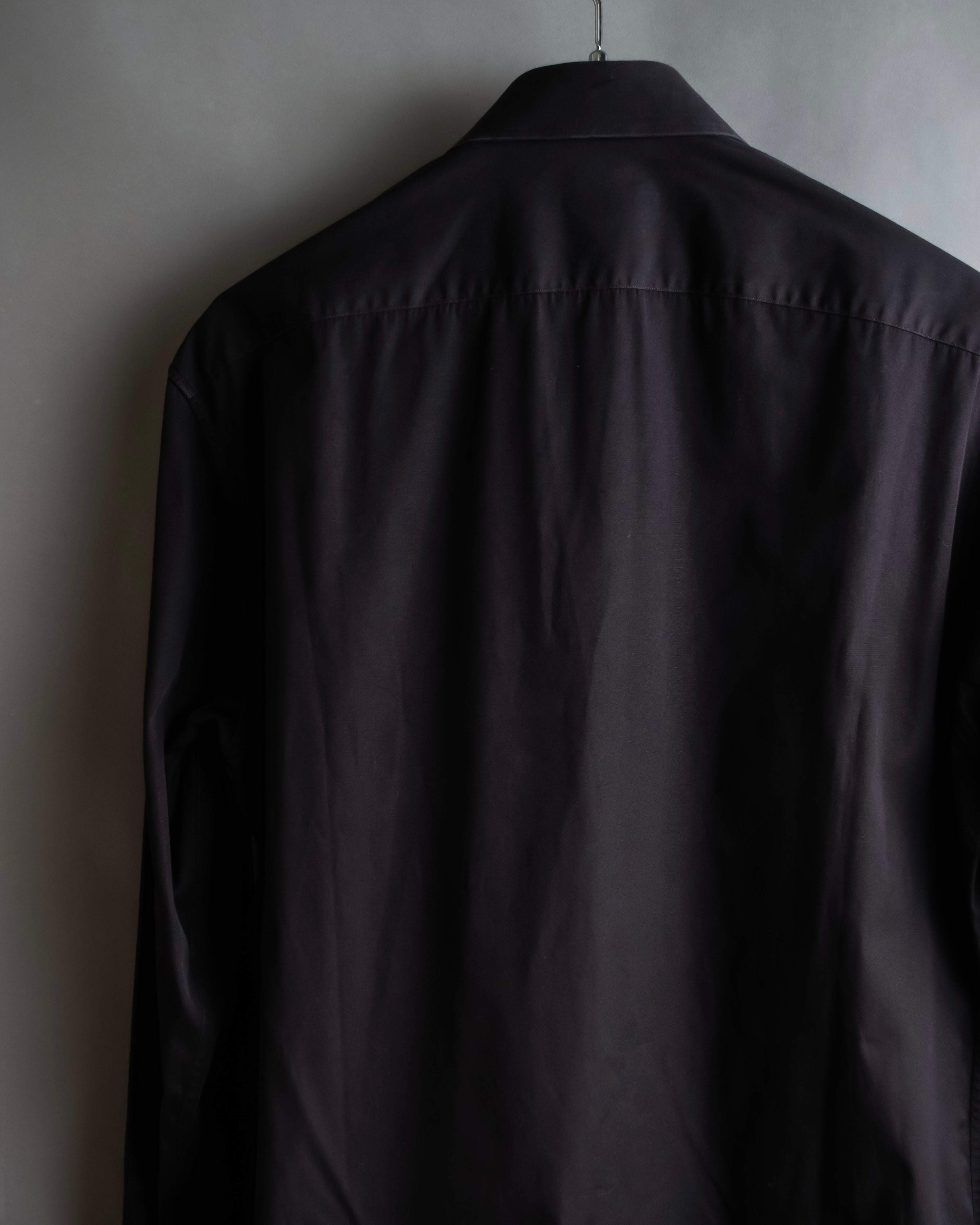 "GUCCI" Spread collar embroidered cotton shirt