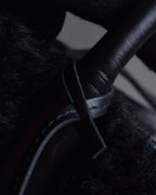 "BALENCIAGA" Padlock design shearling leather bag