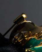 "BALENCIAGA" Floral＆leaf motif brooch set of 2