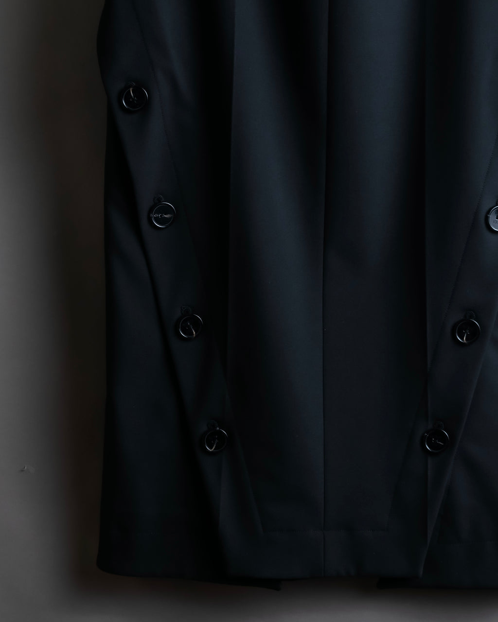 "NINA RICCI" Side button detail cropped length skirt