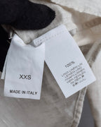 "BRUNELLO CUCINELLI" Contrast collar hidden placket linen shirt