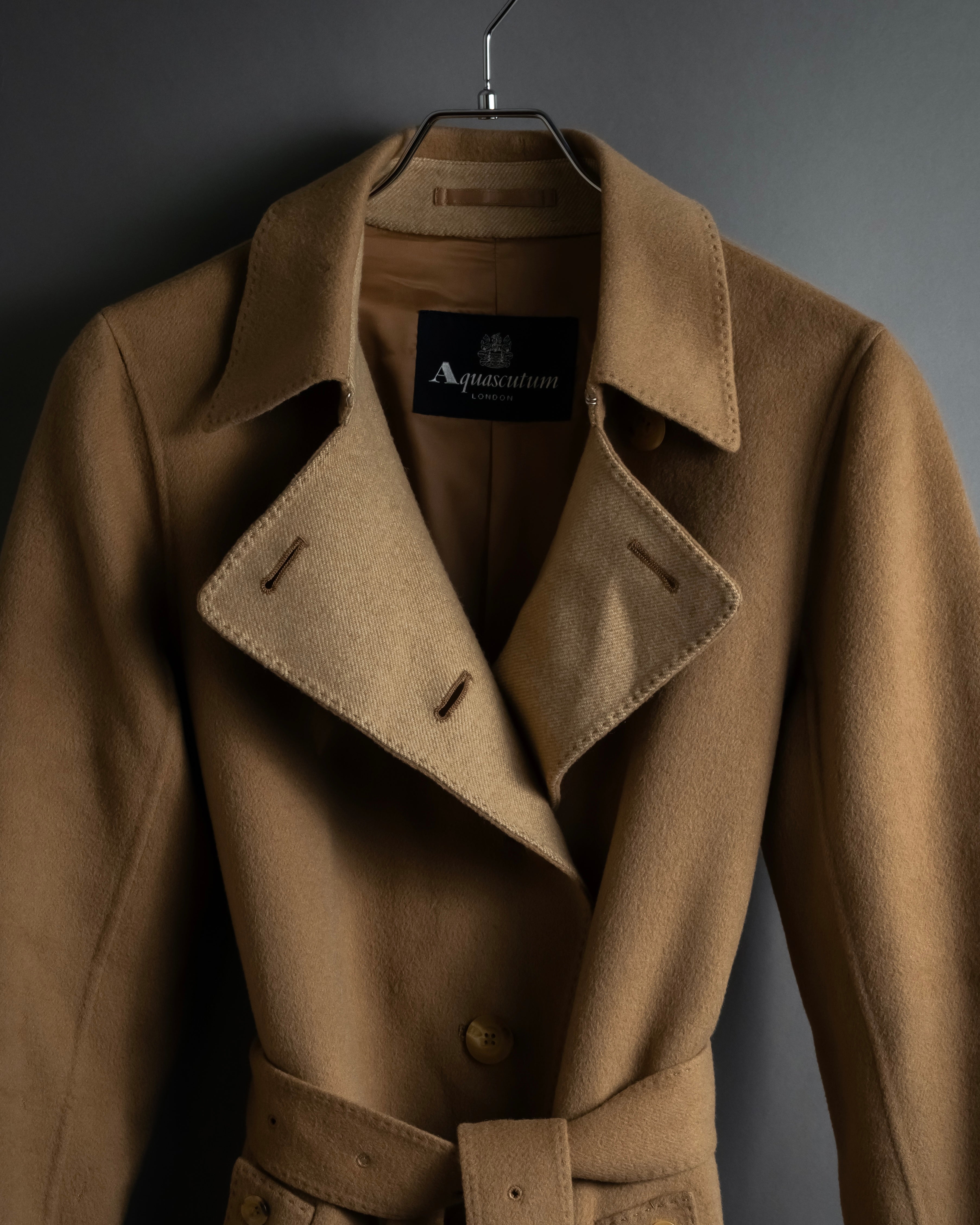 "Aquascutum" Traditional detail belted long trench coat