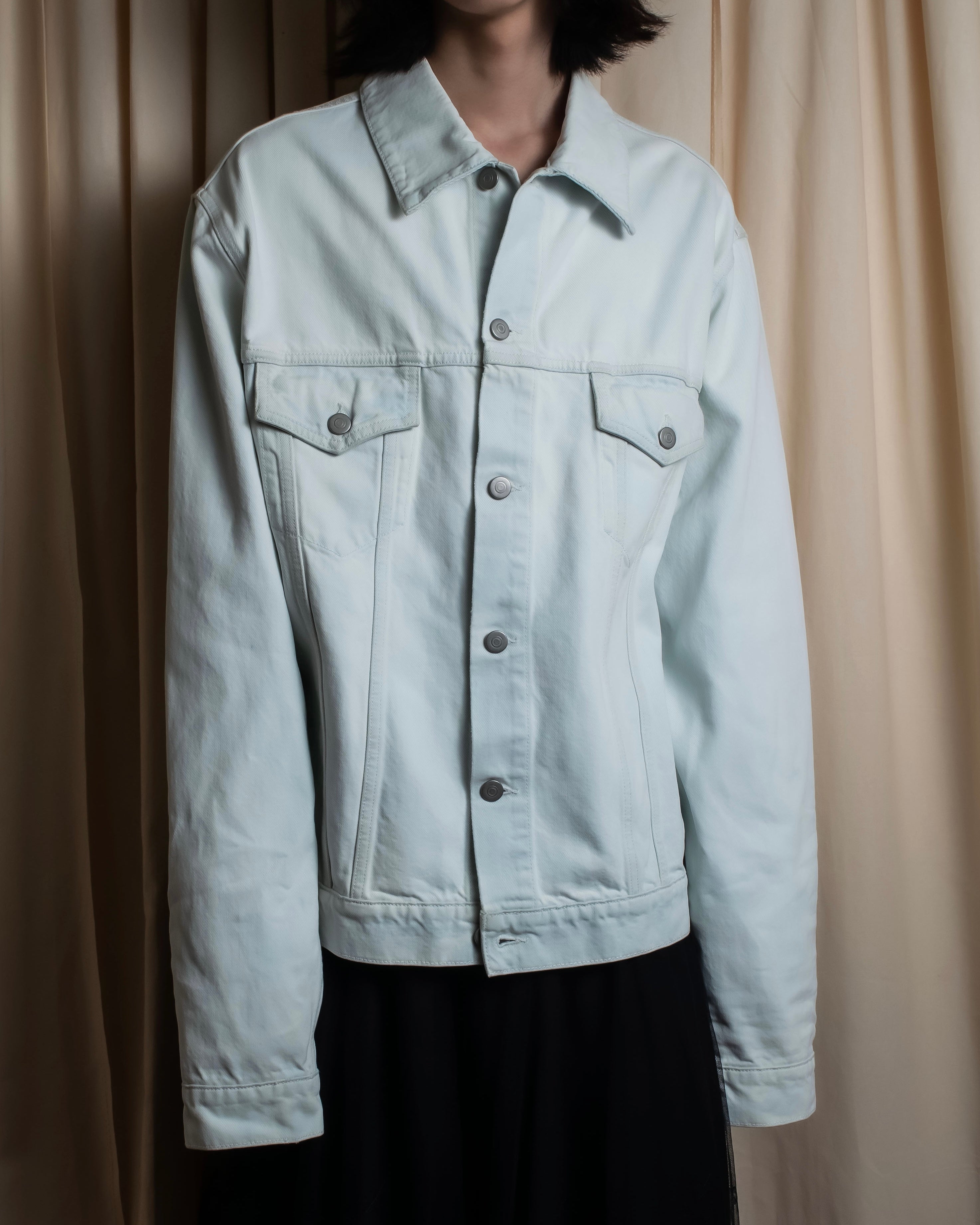 "MAISON MARGIELA" 20SS Washed pale blue denim jacket