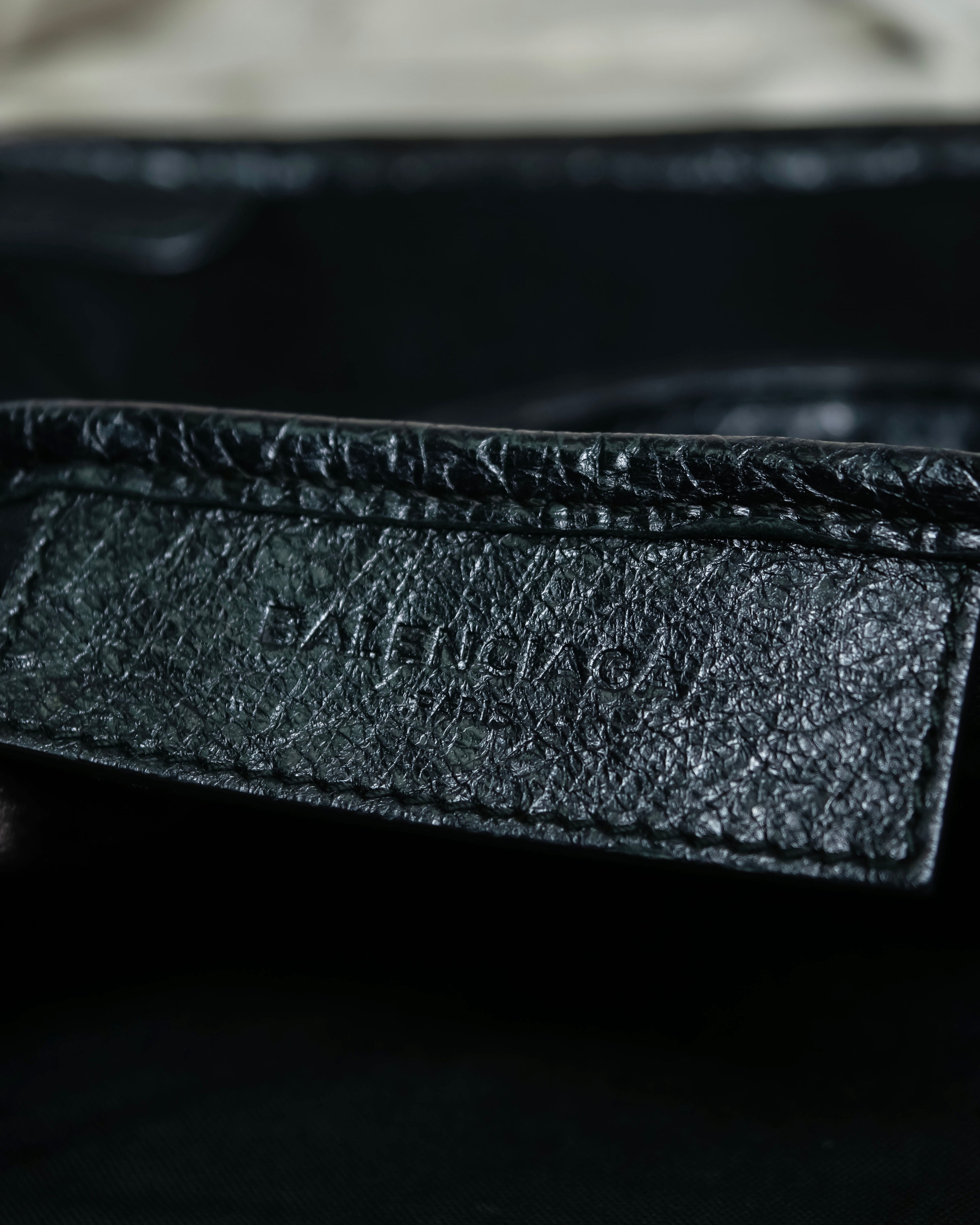 “Balenciaga”  navy cavas xs hand bag