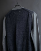 "Maison Martin Margiela" 2008SS two-tone V-neck knit