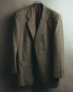 "Pierre Balmain" 80's-90's Windowpane check wool blazer
