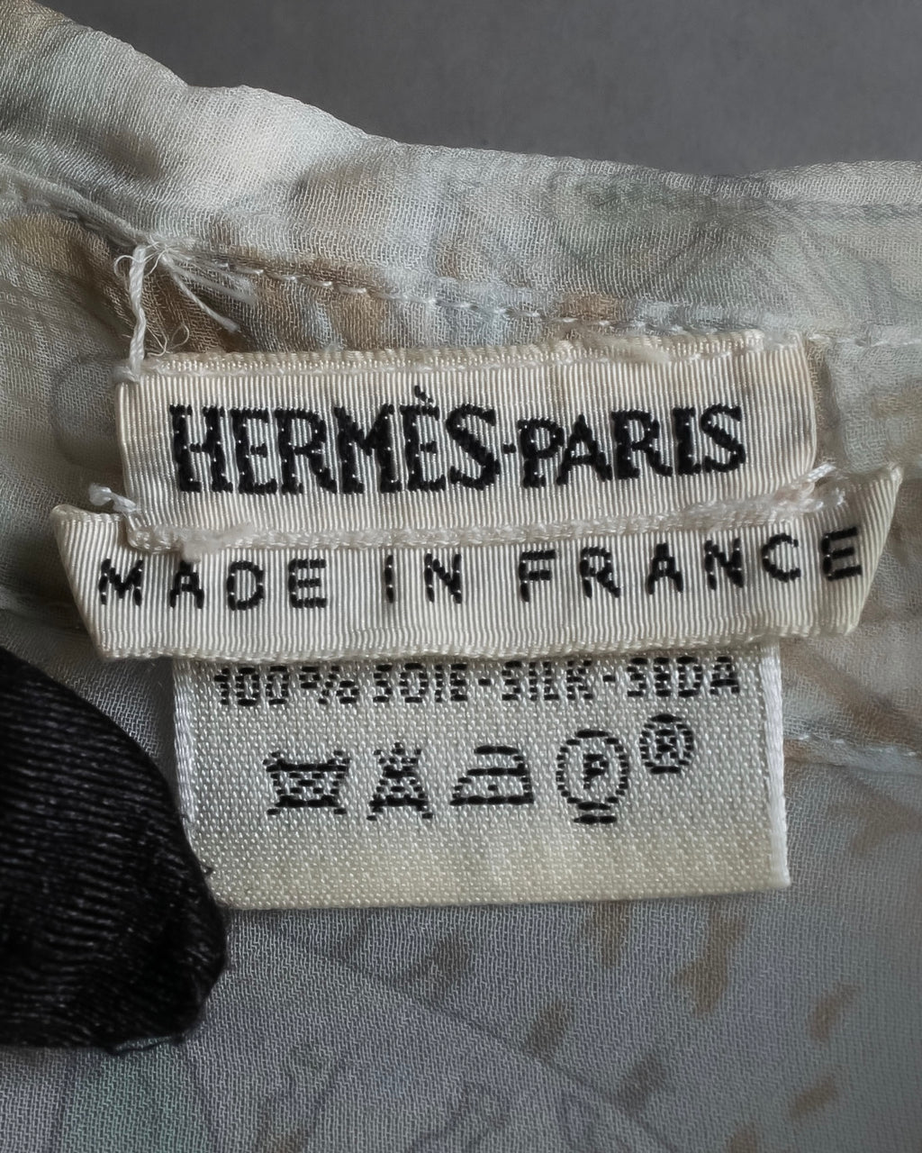 "HERMES" Margiela period abstract pattern shirt