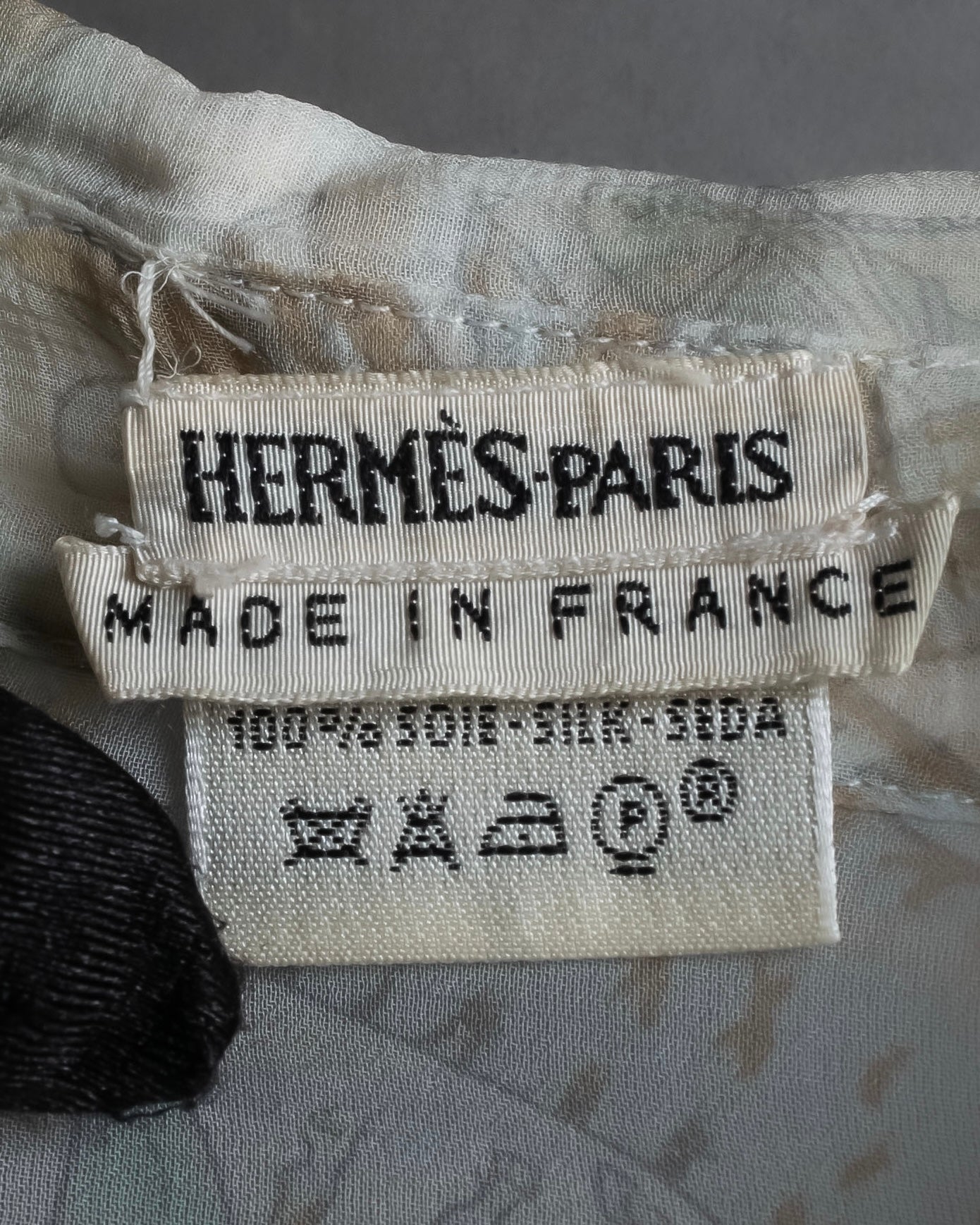 "HERMES" Margiela period abstract pattern shirt