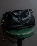 "GUCCI" Bamboo design combination chain shoulder leather bag