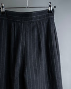 "BALENCIAGA" Side zipper design striped slacks