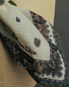 “Christian Dior” 80’s-90’s Cotton paisley border scarf
