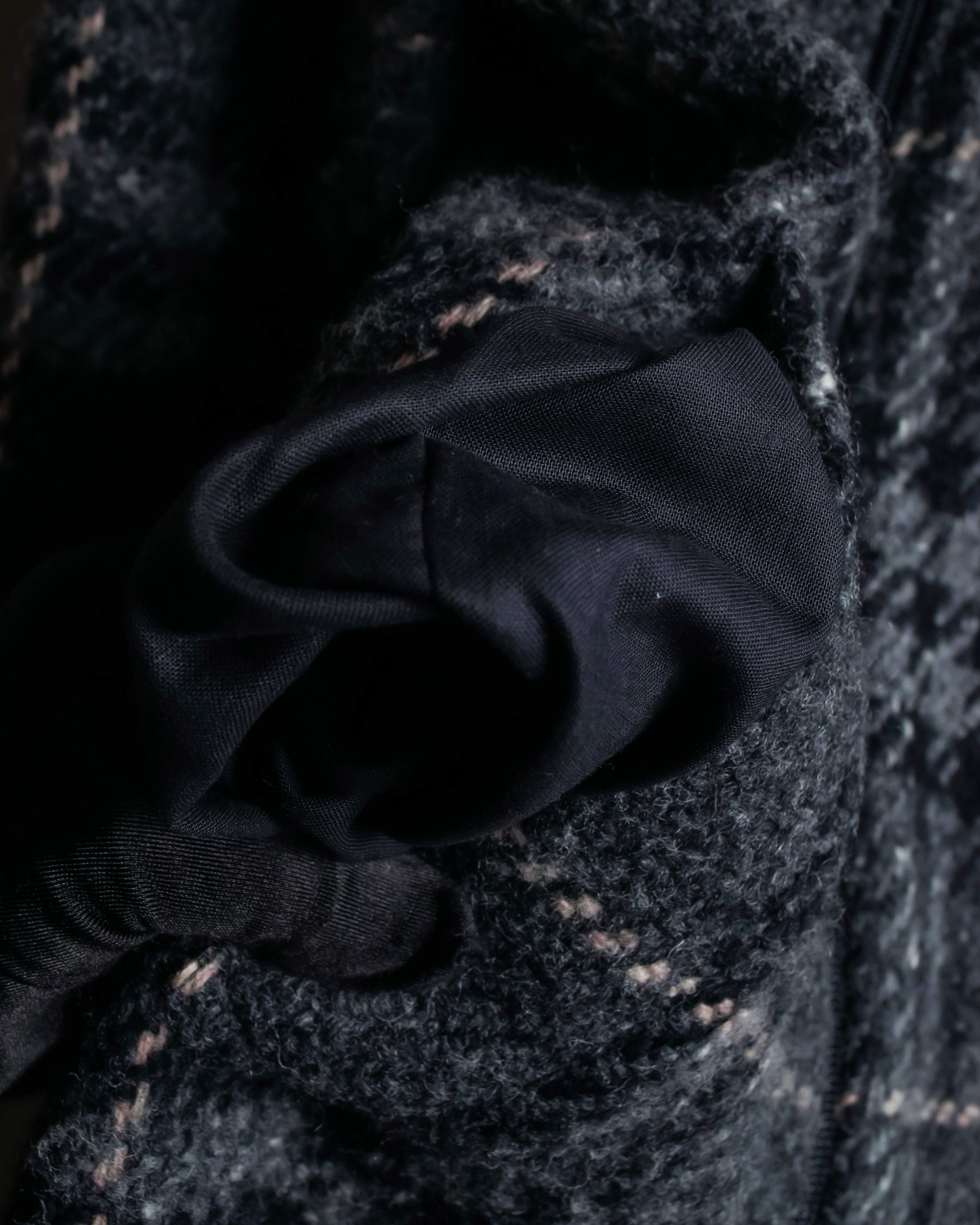 "BURBERRY" Check pattern double zipper hooded coat