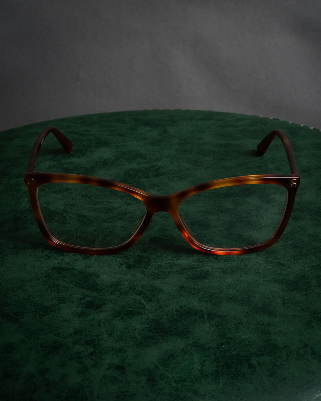 “GUCCI” 2017-2022 Bee motif havana eyeglasses
