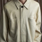 "LOEWE" 100% real leather off white color double zipper mid length coat