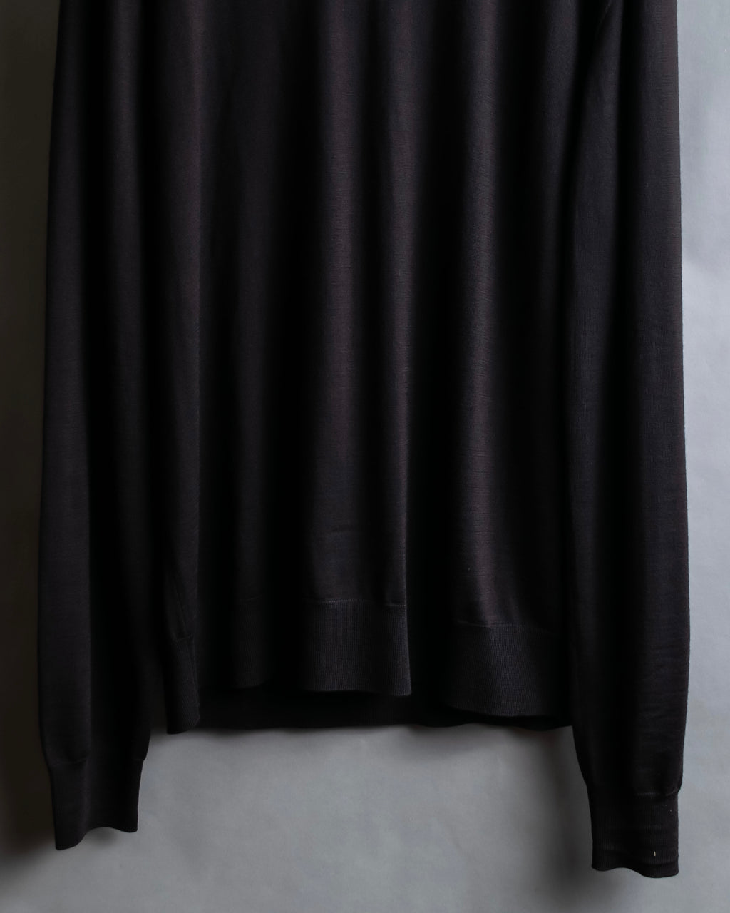 "BOTTEGA VENETA" High quality wool charcoal brown knit