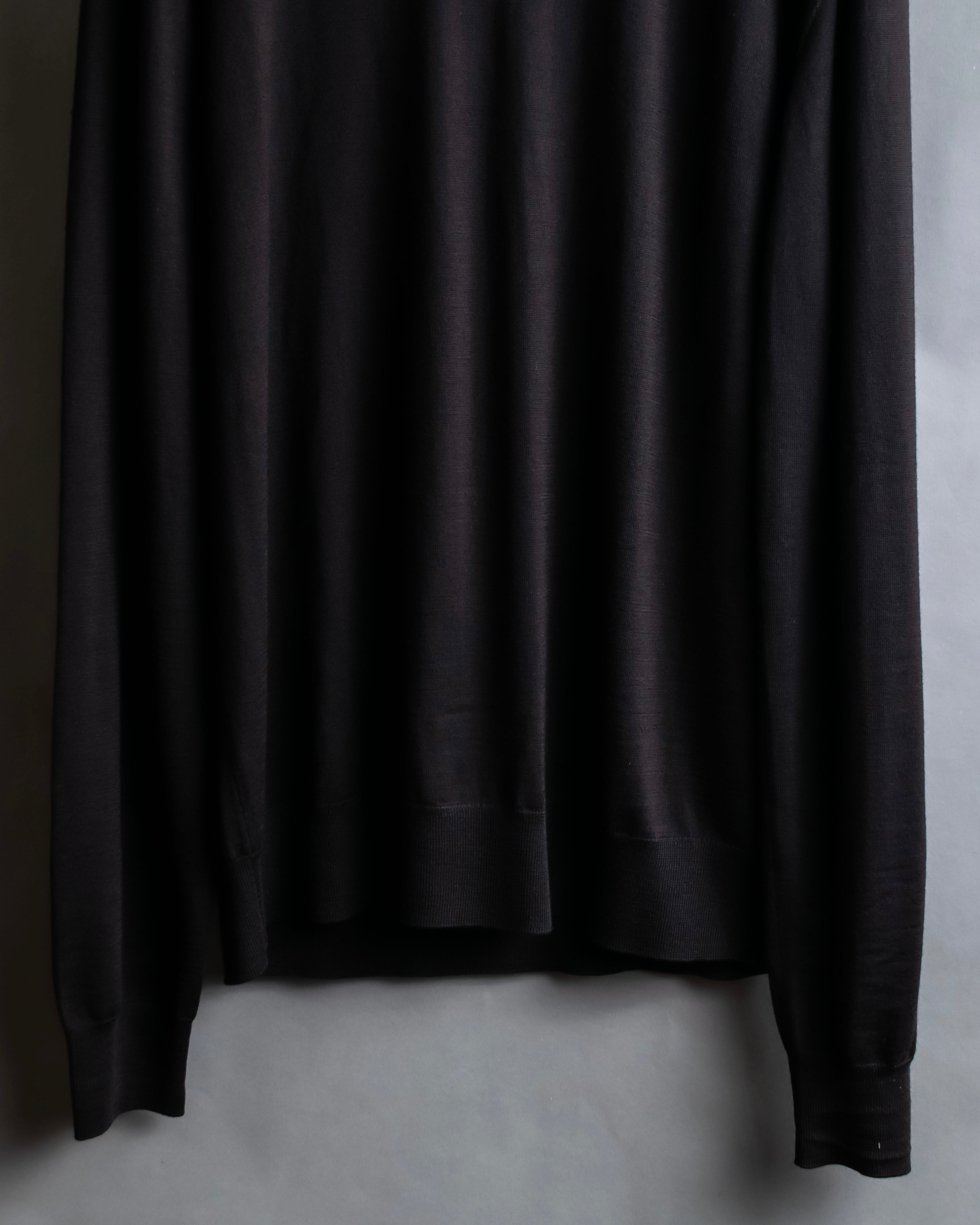 "BOTTEGA VENETA" High quality wool charcoal brown knit