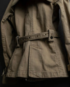 "BURBERRY" Selvedge denim trench detail jacket