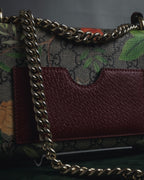 -SPECIAL- "GUCCI" Michele-era floral padlock design chain shoulder bag