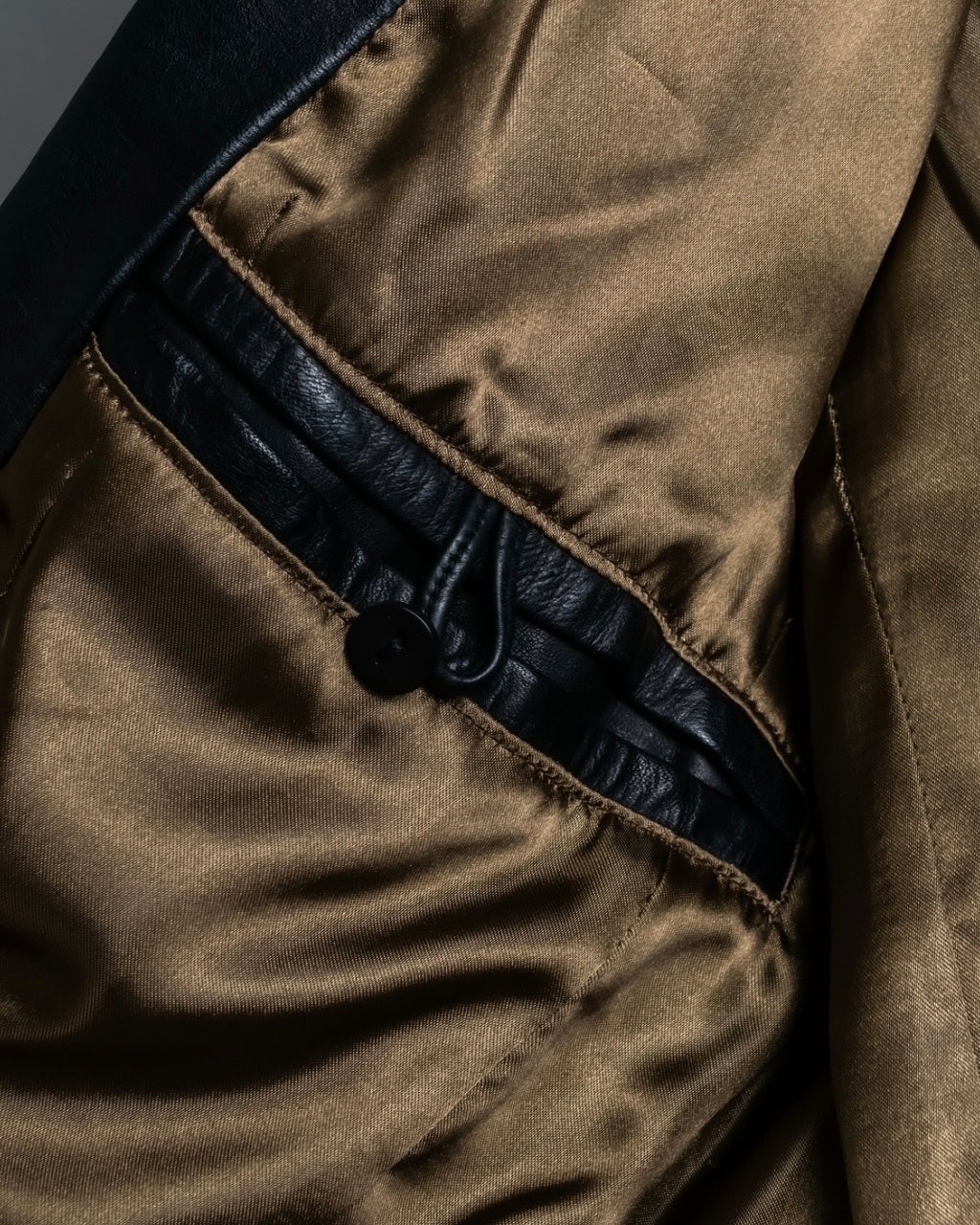 Leather Diagonal Single Jacket