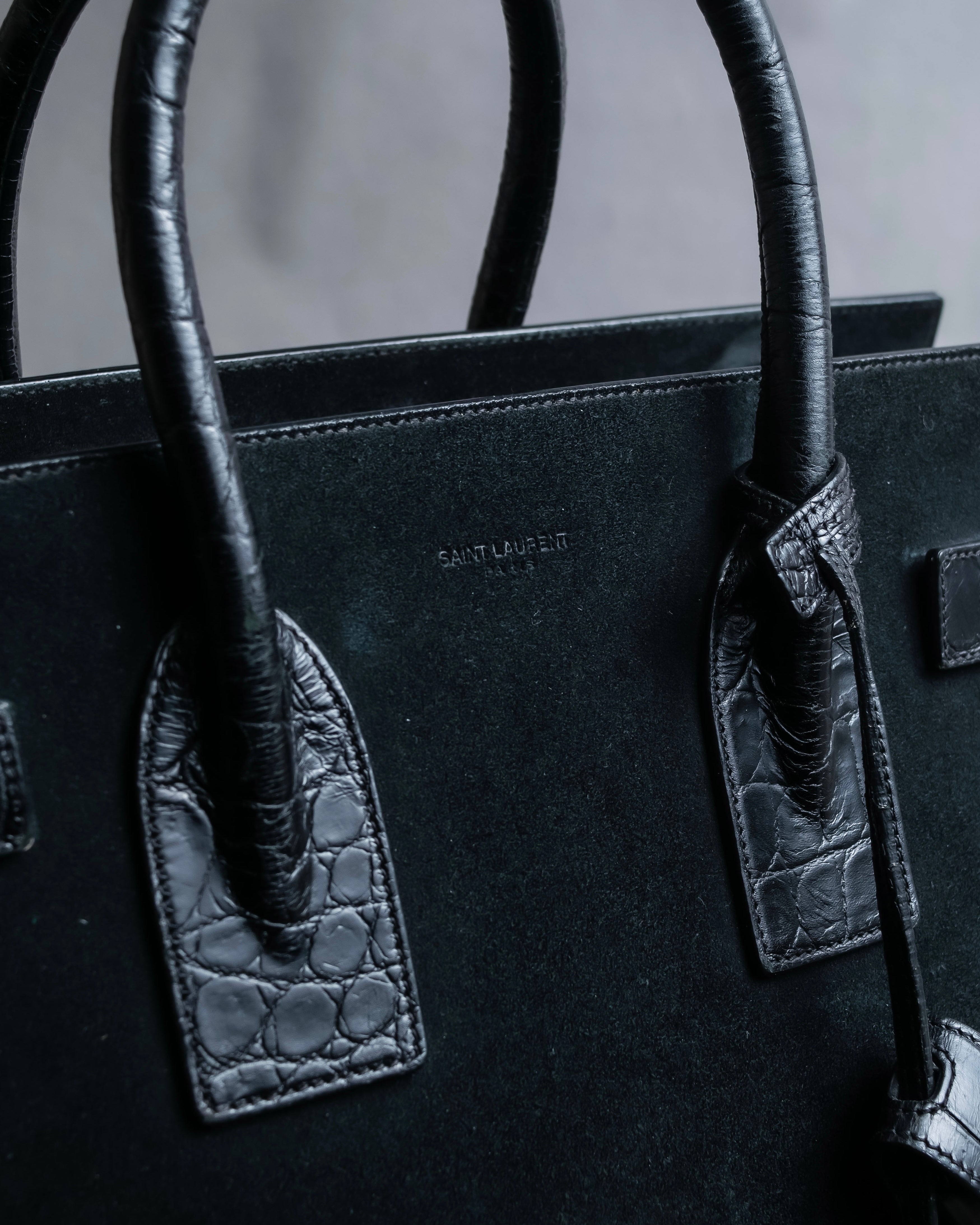 "Saint Laurent" Sac du Jour leather combination 2way bag