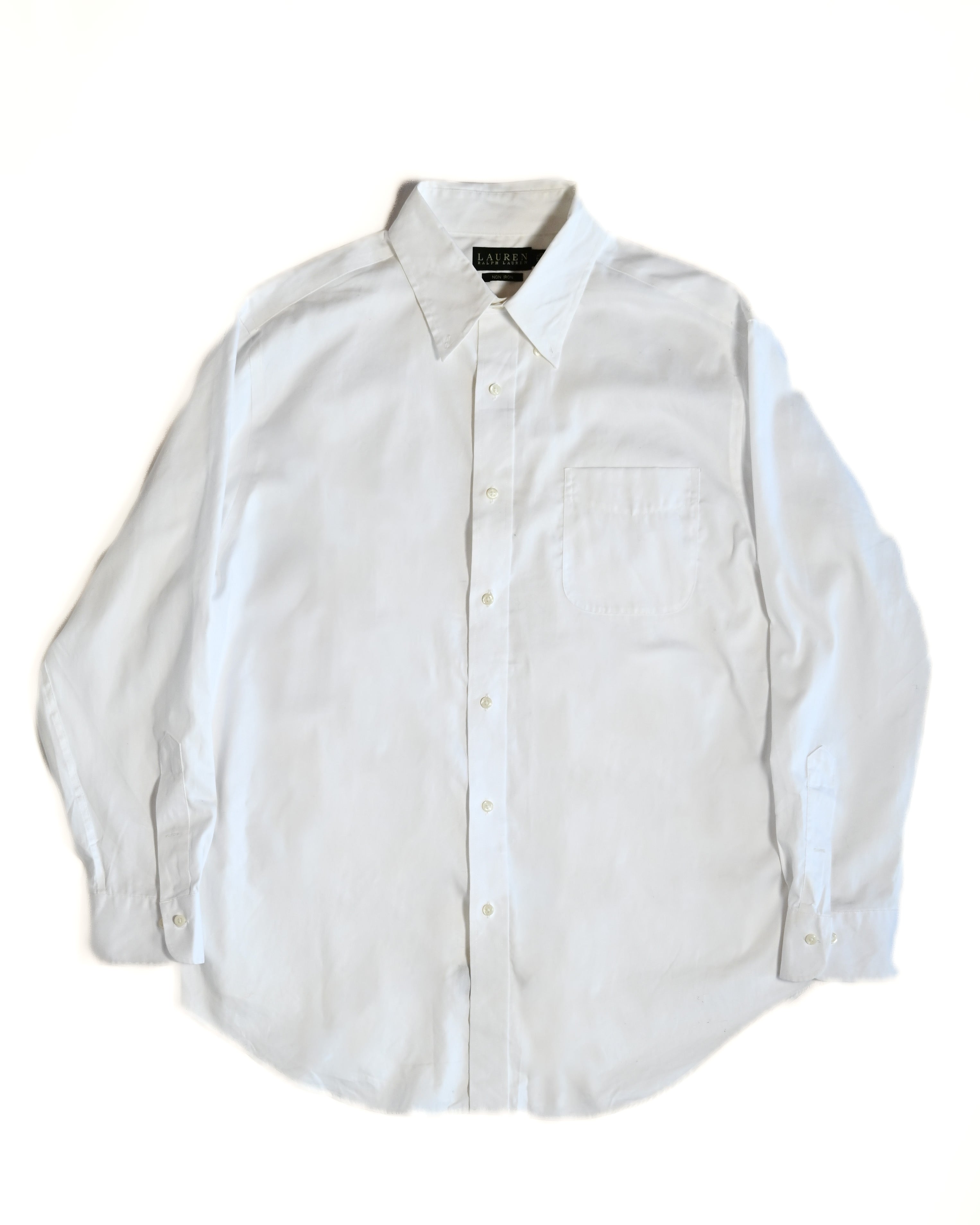 Lauren Ralph Lauren /Oversized button down white shirt