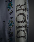 "Christian Dior" 80’s-90’s botanical dior typography silk scarf