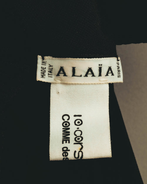 "ALAÏA" 00's-10's Sculptural high-neck sleeveless maxi dress