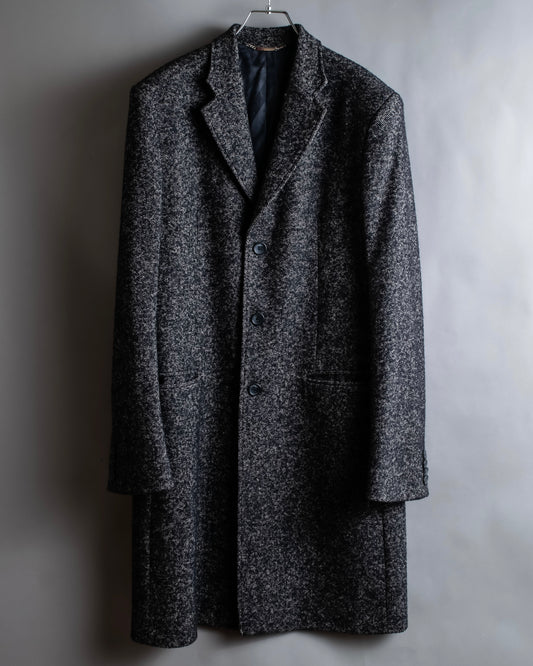 "DOLCE & GABBANA" Oversized tweed long chesterfield coat