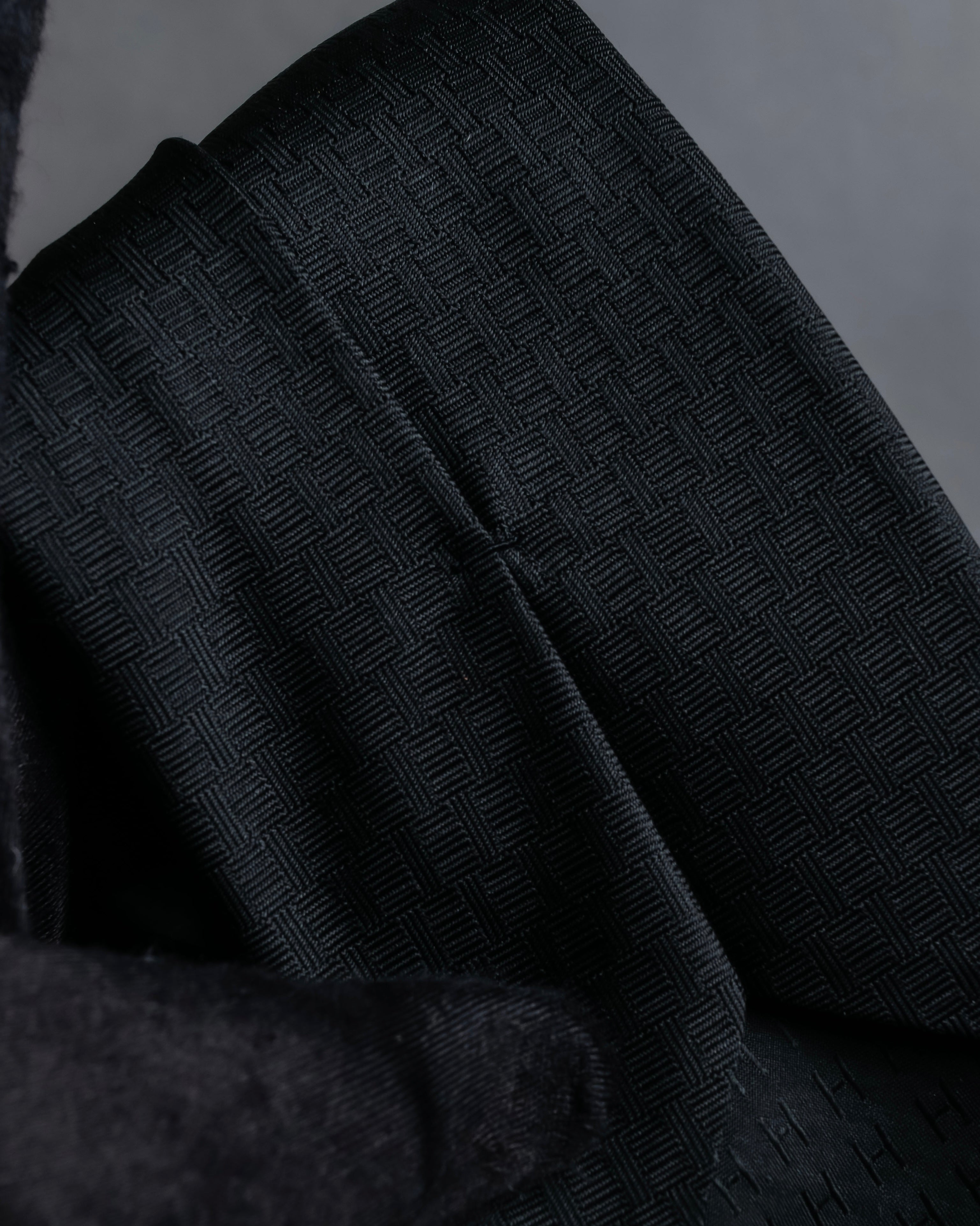 "HERMES" Dice embroidery design silk neck tie