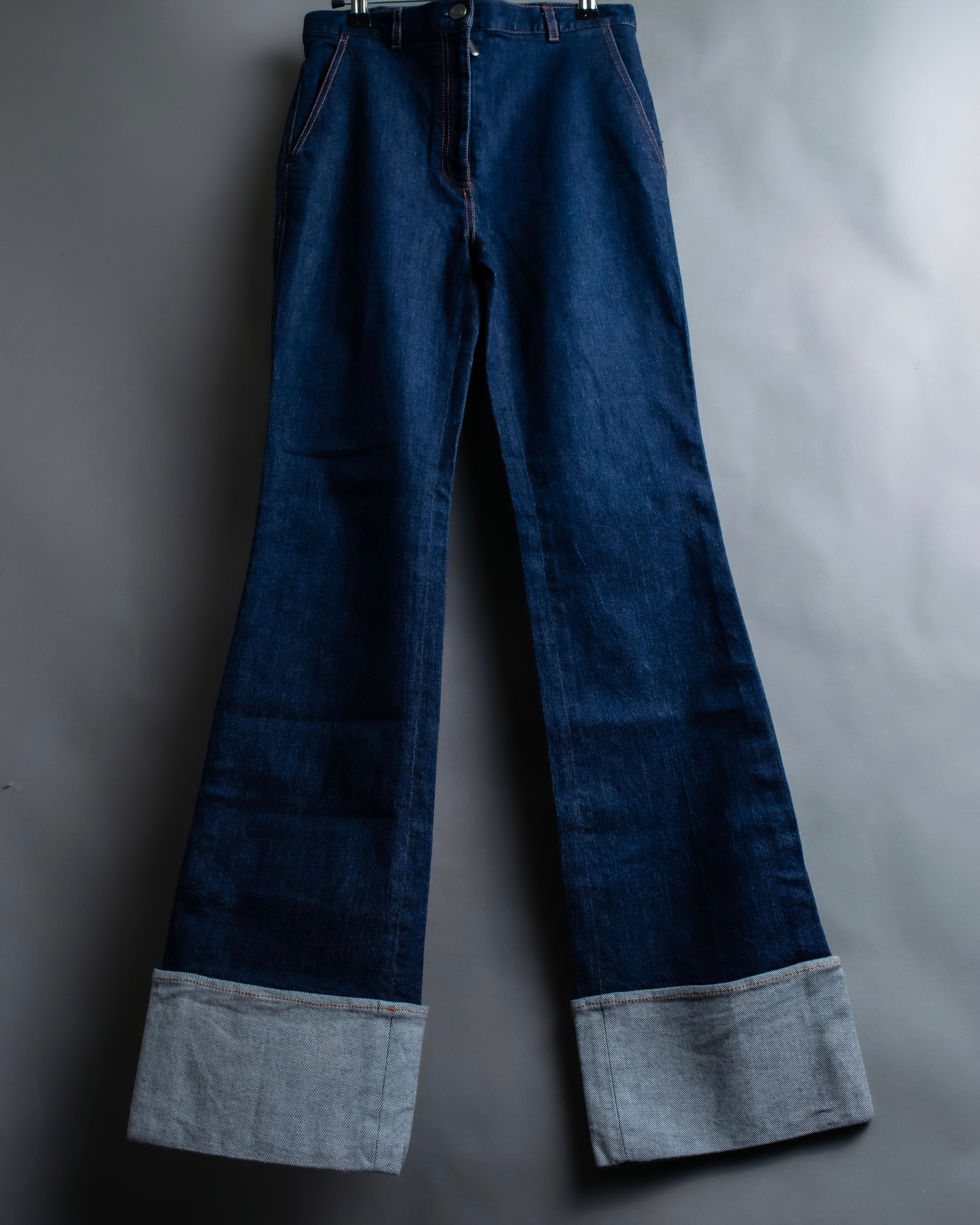 "BOTTEGA VENETA" Wide straight silhouette fisherman denim pants
