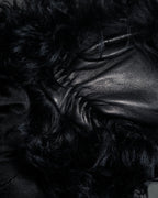 "BOTTEGA VENETA" Long-haired fur design leather gloves