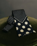 "Jean Paul Gaultier Paris" 90's-00's Graphic dotted silk neck scarf