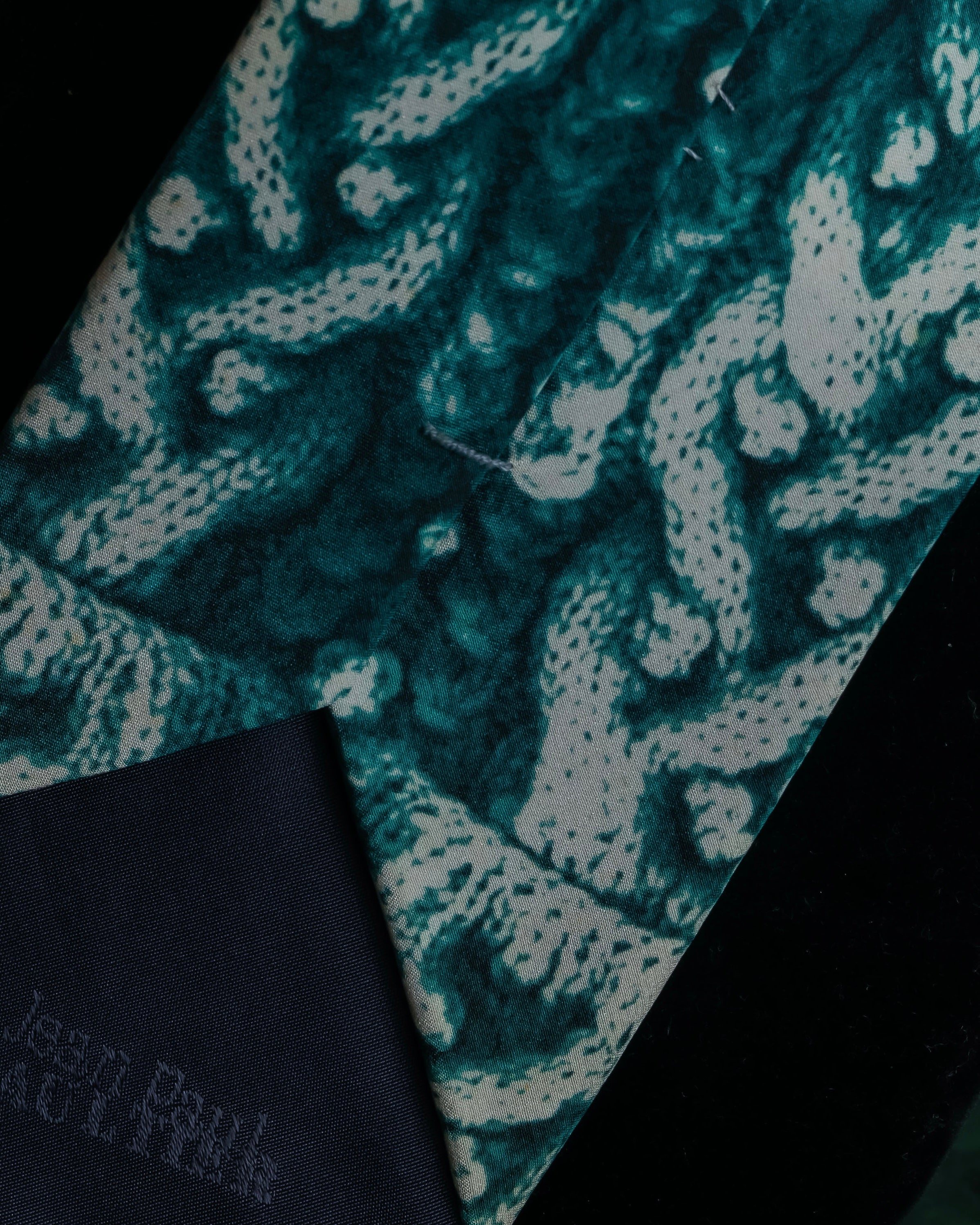 "JEAN PAUL GAULTIER" Trompe l'oeil design silk neck tie