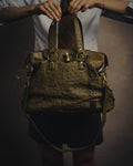 -SPECIAL- “YVES SAINT LAURENT” 00’s-10’s Ostrich leather top handle satchel