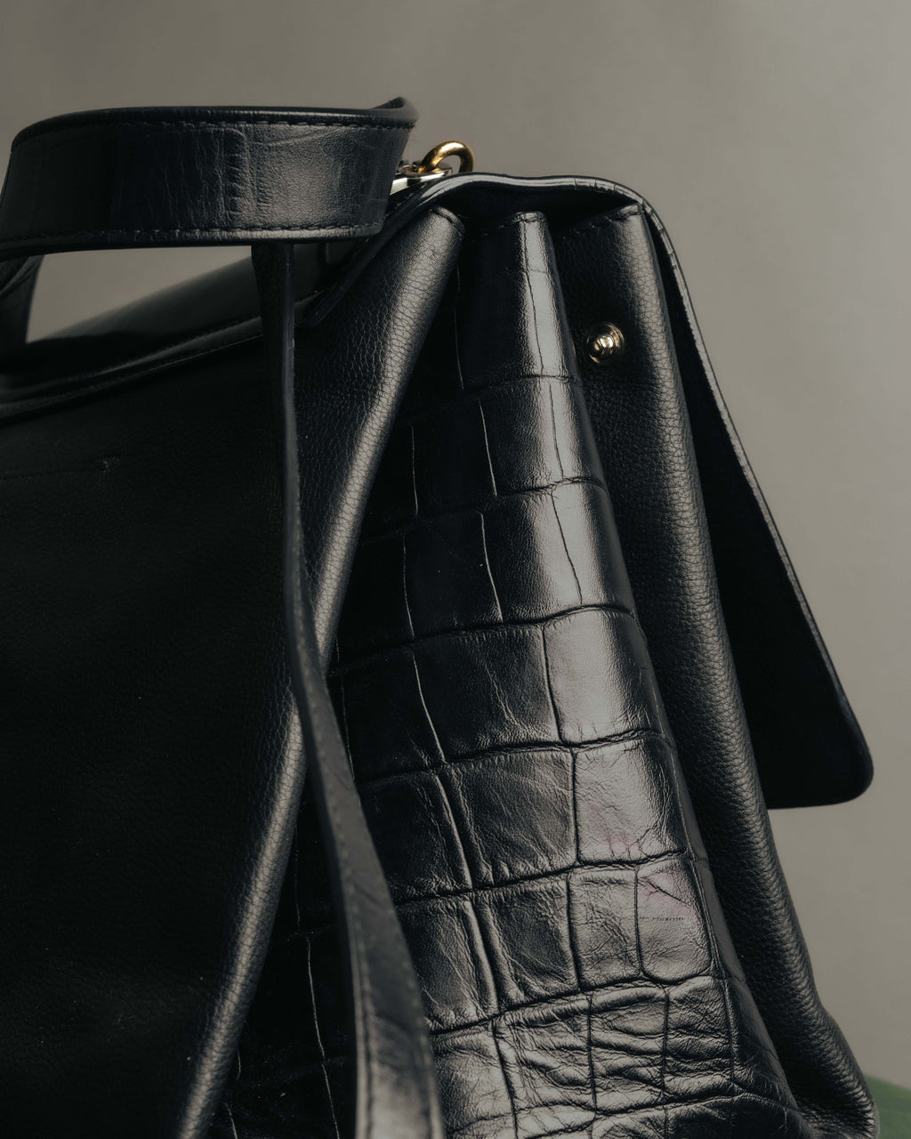 -SPECIAL- “BALENCIAGA” 2013-17 Le dix mixed leather shoulder bag