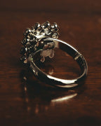 "Christian Dior" 70's-80's Emerald halo costume ring